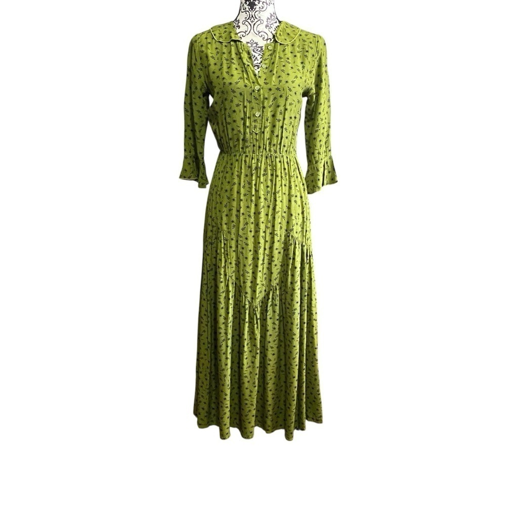 LACAUSA Jade Dress - Moss Garmentory Sz-X-Small - Picture 2 of 5